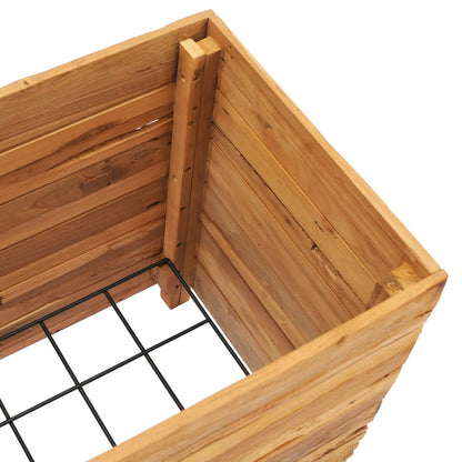 Hochbeet 50x40x55 cm Massivholz Teak und Stahl - Pazzar.ch