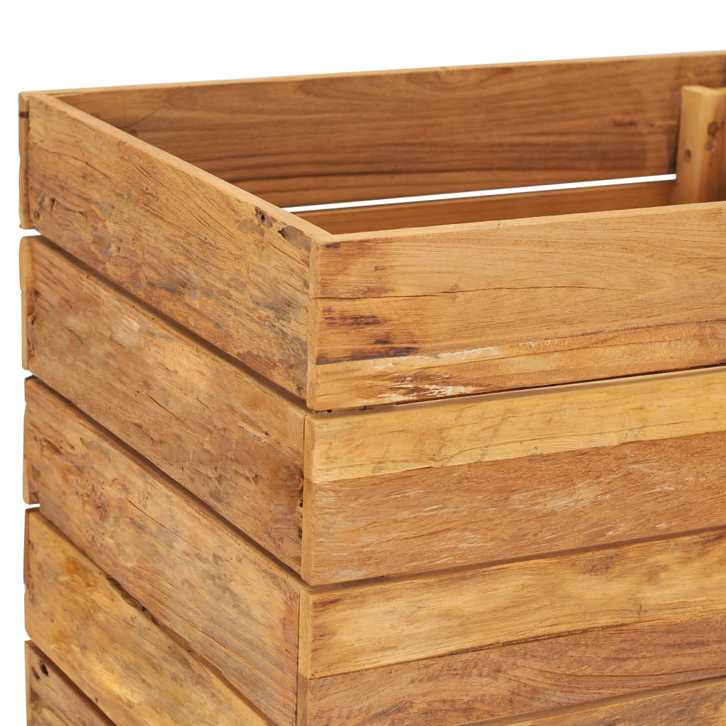 Hochbeet 50x40x55 cm Massivholz Teak und Stahl - Pazzar.ch