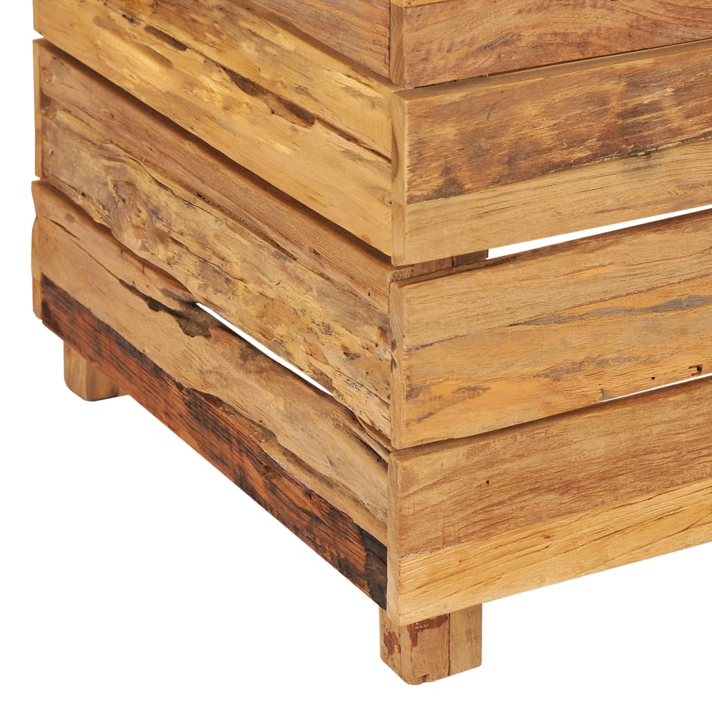 Hochbeet 50x40x55 cm Teak Altholz und Stahl - Pazzar.ch