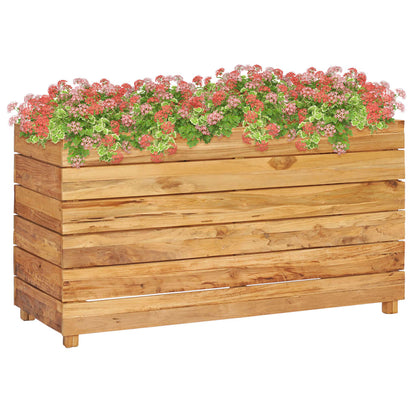 Hochbeet 100x40x55 cm Massivholz Teak und Stahl - Pazzar.ch