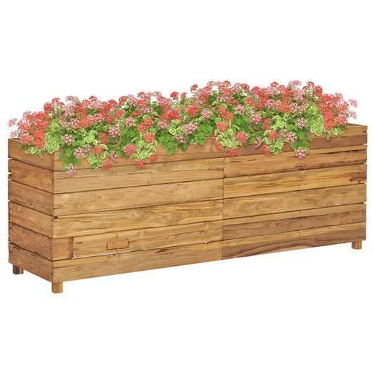 Hochbeet 150x40x55 cm Massivholz Teak und Stahl - Pazzar.ch