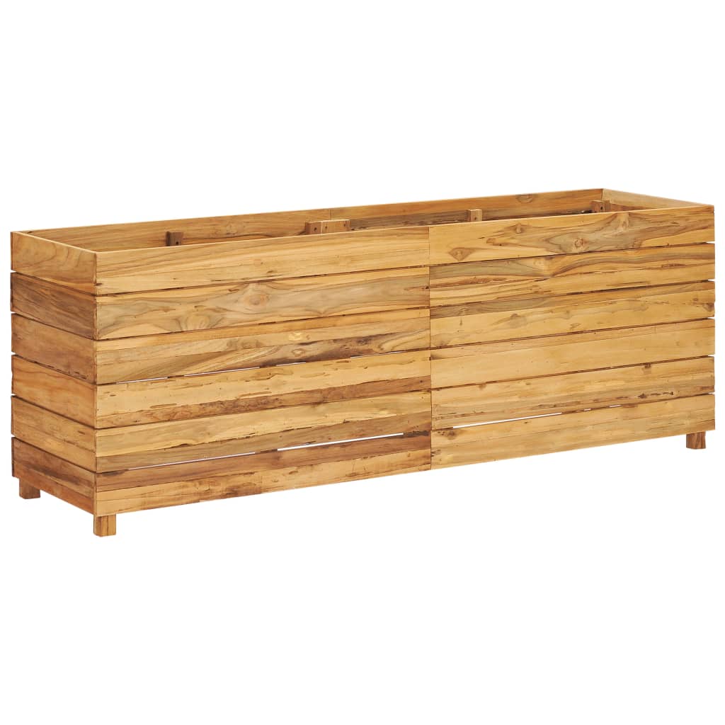 Hochbeet 150x40x55 cm Teak Altholz und Stahl - Pazzar.ch