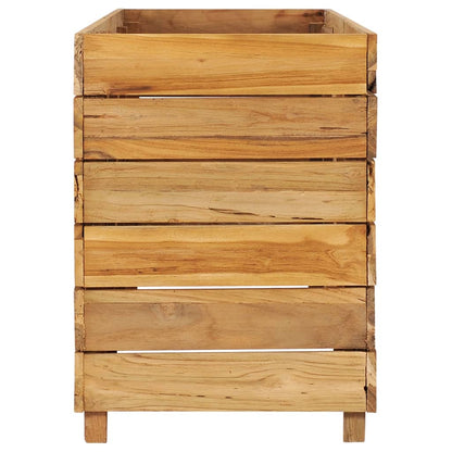 Hochbeet 150x40x55 cm Massivholz Teak und Stahl - Pazzar.ch