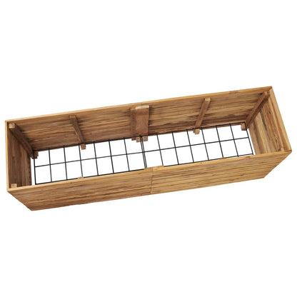 Hochbeet 150x40x55 cm Massivholz Teak und Stahl - Pazzar.ch