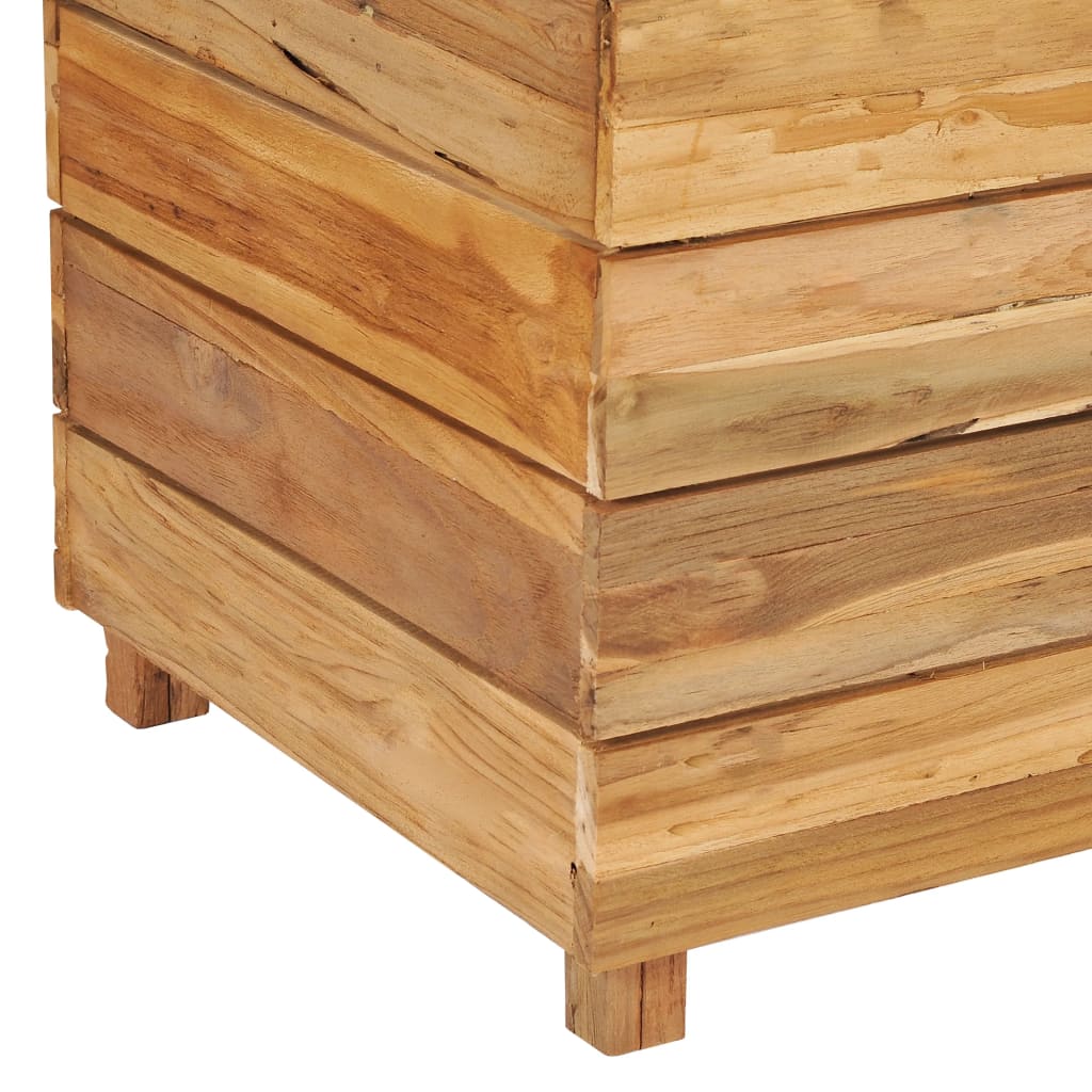 Hochbeet 150x40x55 cm Teak Altholz und Stahl - Pazzar.ch