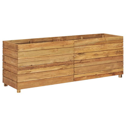 Hochbeet 150x40x55 cm Teak Altholz und Stahl - Pazzar.ch