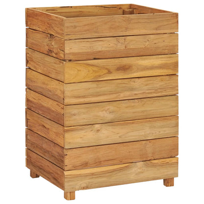 Hochbeet 50x40x72 cm Massivholz Teak und Stahl - Pazzar.ch