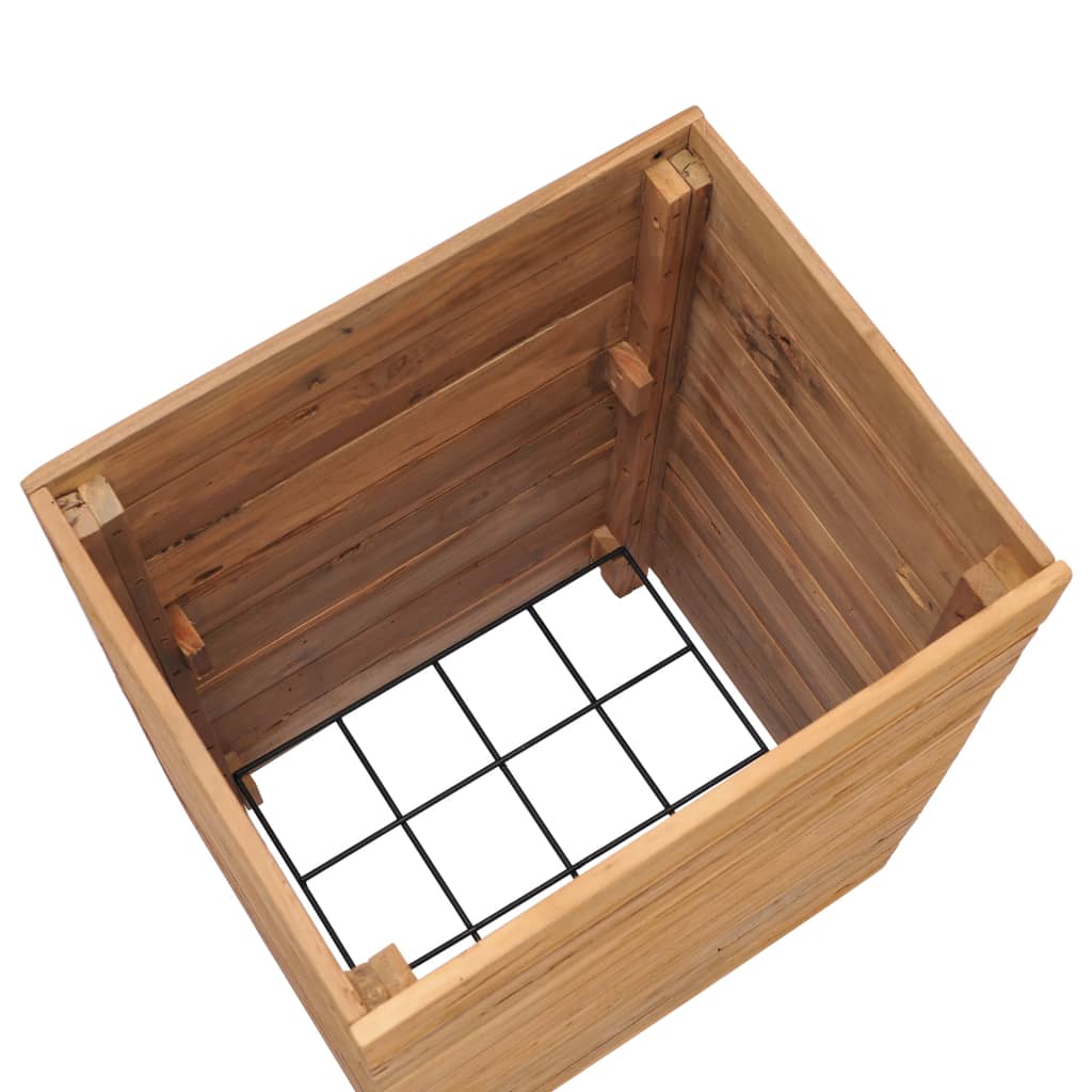 Hochbeet 50x40x72 cm Massivholz Teak und Stahl - Pazzar.ch