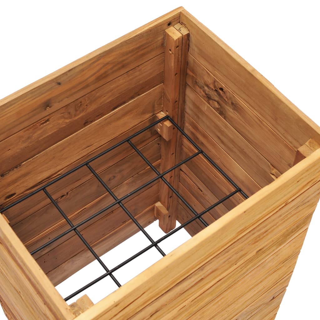 Hochbeet 50x40x72 cm Massivholz Teak und Stahl - Pazzar.ch