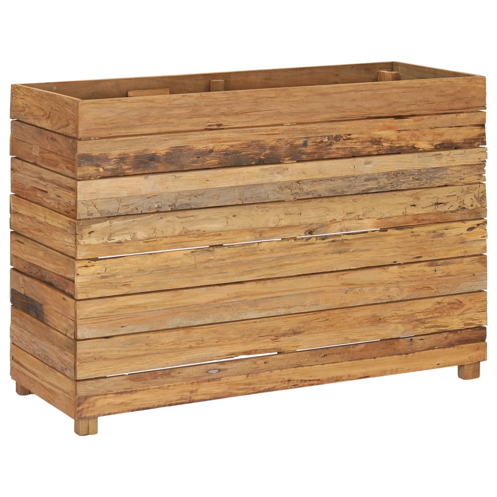 Hochbeet 100x40x72 cm Massivholz Teak und Stahl - Pazzar.ch