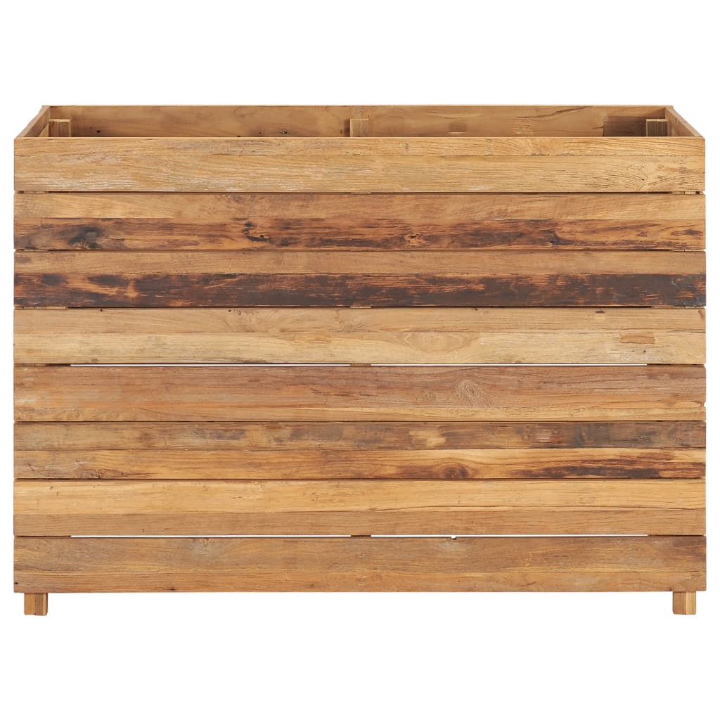 Hochbeet 100x40x72 cm Massivholz Teak und Stahl - Pazzar.ch