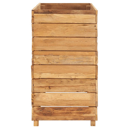 Hochbeet 100x40x72 cm Massivholz Teak und Stahl - Pazzar.ch
