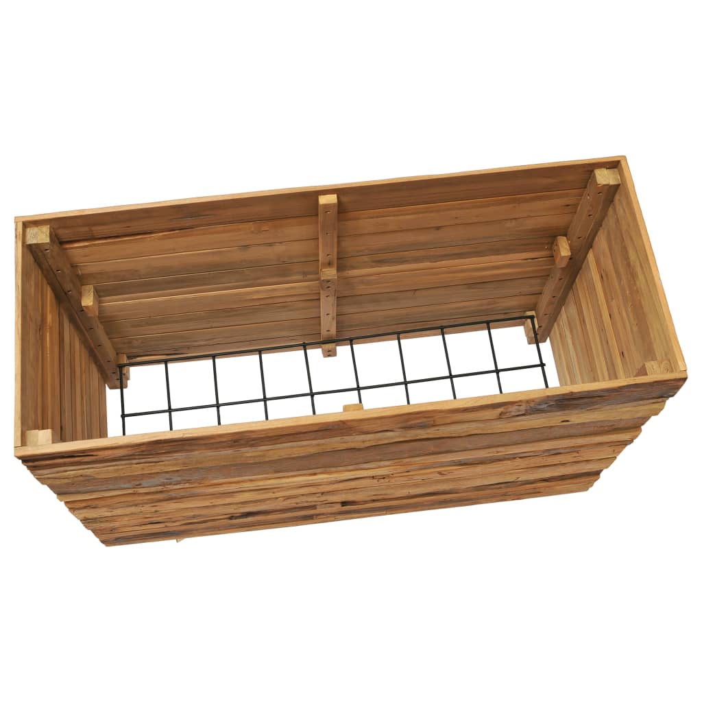 Hochbeet 100x40x72 cm Massivholz Teak und Stahl - Pazzar.ch