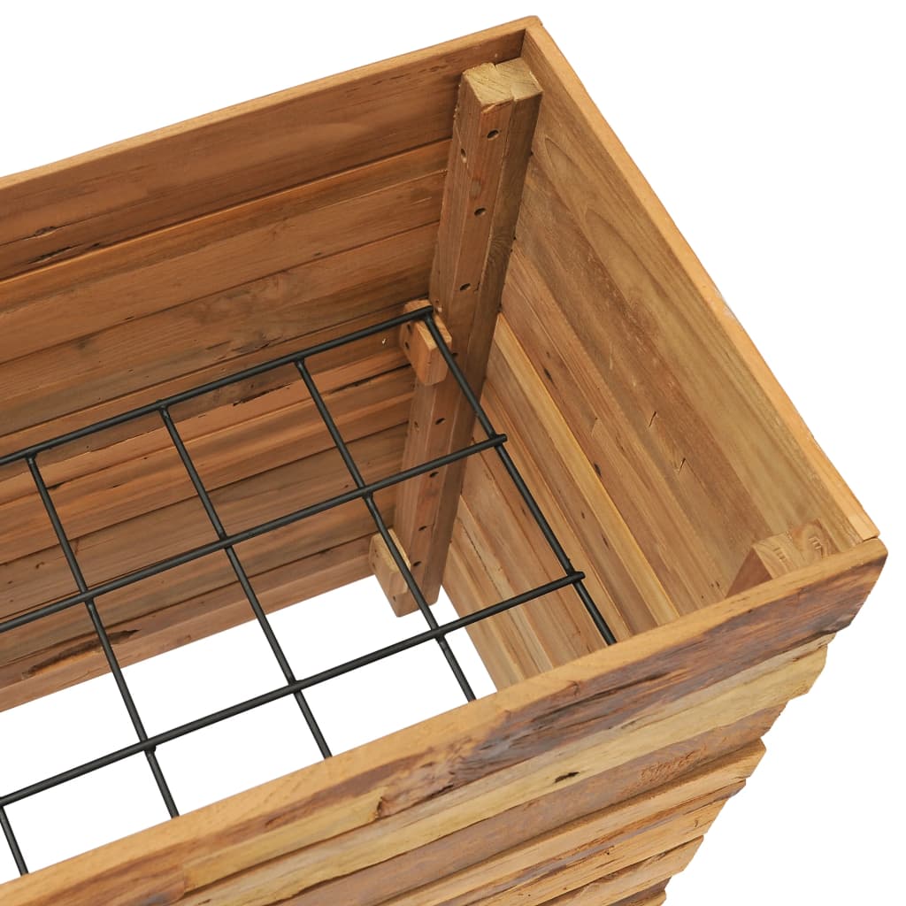 Hochbeet 100x40x72 cm Massivholz Teak und Stahl - Pazzar.ch