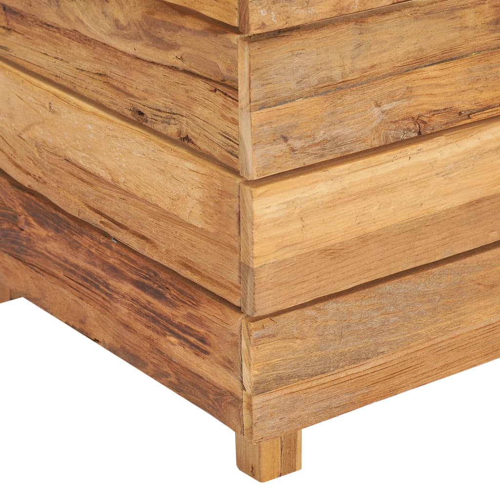 Hochbeet 100x40x72 cm Teak Altholz und Stahl - Pazzar.ch