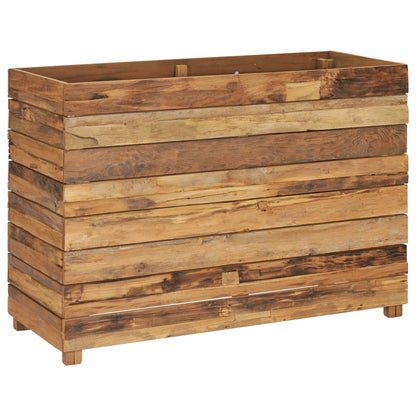 Hochbeet 100x40x72 cm Teak Altholz und Stahl - Pazzar.ch