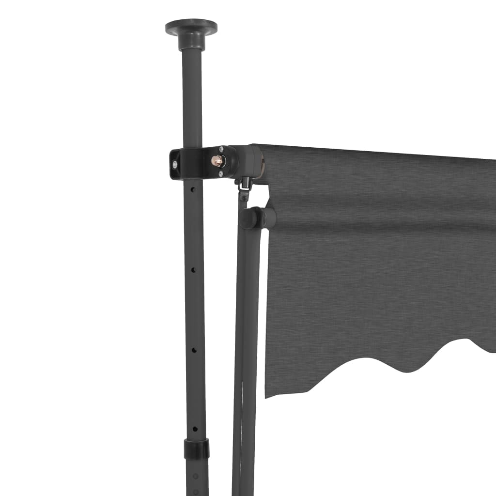 Einziehbare Markise Handbetrieben mit LED 300 cm Anthrazit - Pazzar.ch