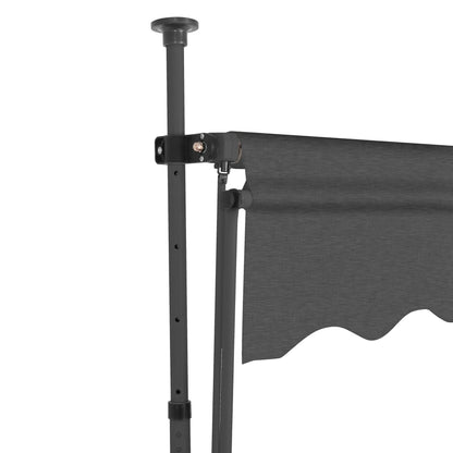 Einziehbare Markise Handbetrieben mit LED 300 cm Anthrazit - Pazzar.ch