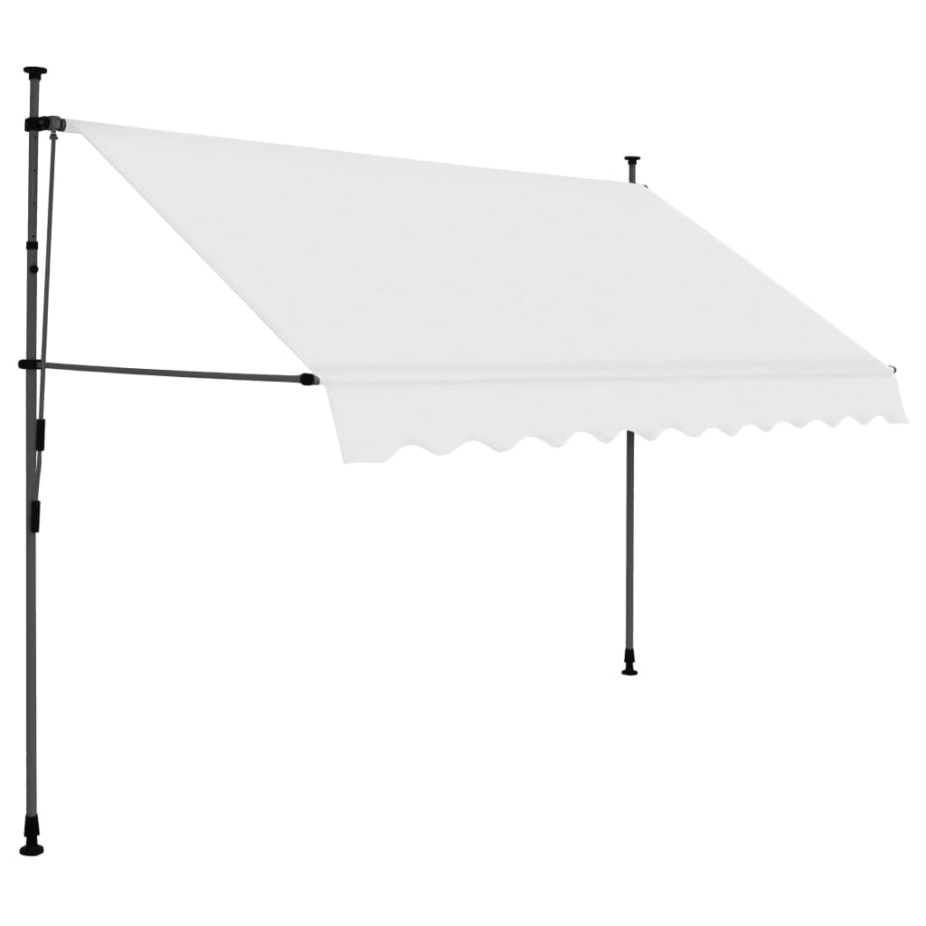 Einziehbare Markise Handbetrieben mit LED 250 cm Creme - Pazzar.ch