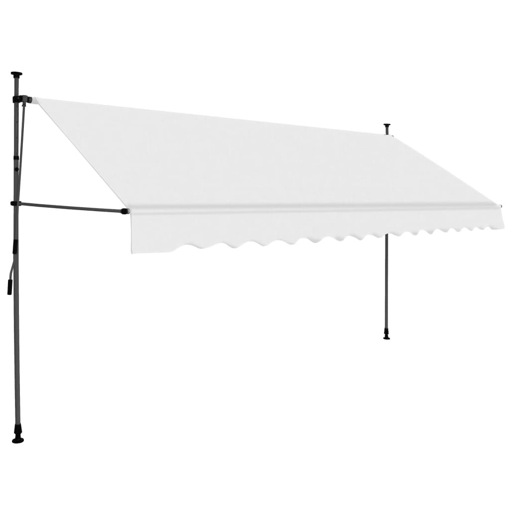 Einziehbare Markise Handbetrieben mit LED 350 cm Creme - Pazzar.ch