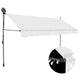 Einziehbare Markise Handbetrieben mit LED 400 cm Creme