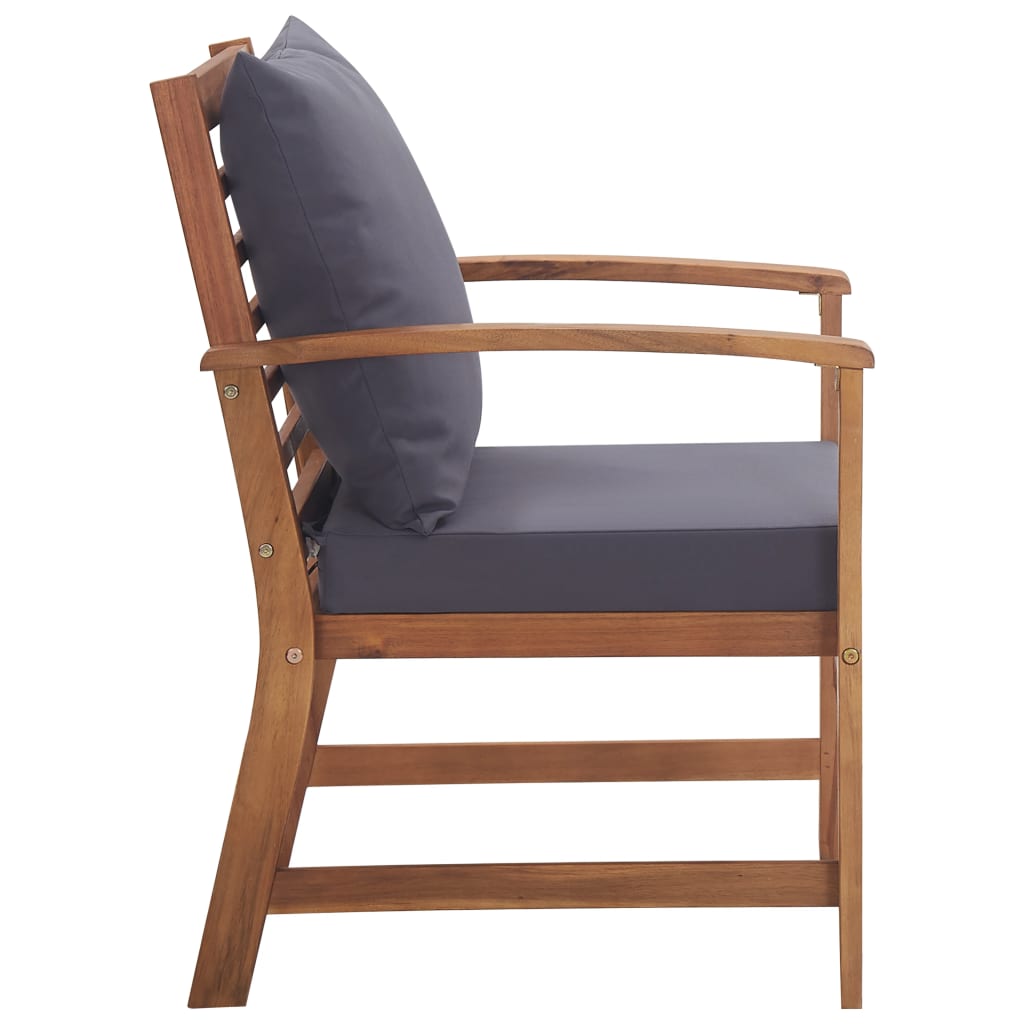 Garten-Lounge-Set mit Auflagen 4-tlg. Massivholz Akazie - Pazzar.ch