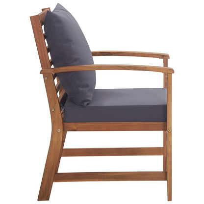 Garten-Lounge-Set mit Auflagen 4-tlg. Massivholz Akazie - Pazzar.ch