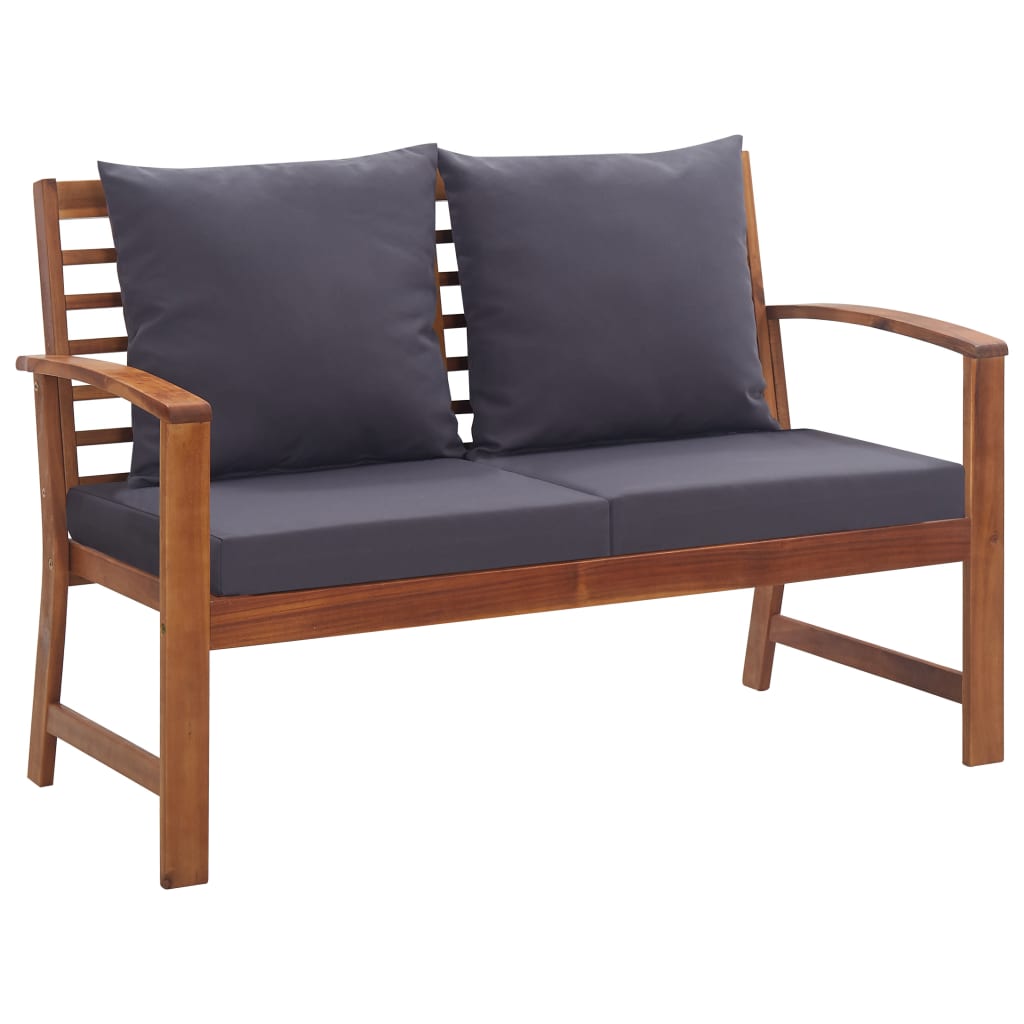 Garten-Lounge-Set mit Auflagen 4-tlg. Massivholz Akazie - Pazzar.ch
