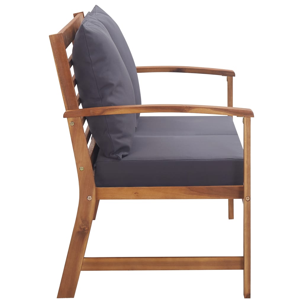 Garten-Lounge-Set mit Auflagen 4-tlg. Massivholz Akazie - Pazzar.ch