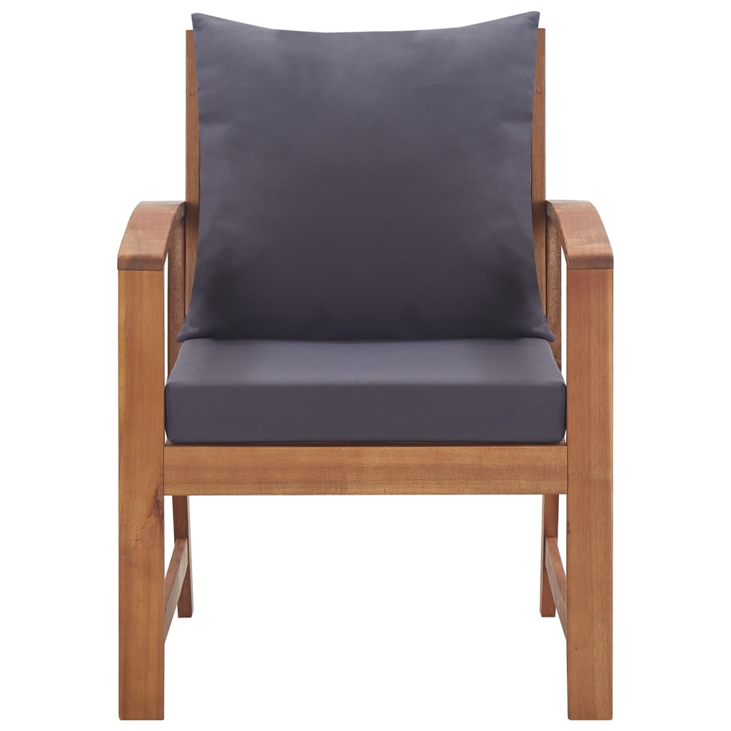 Garten-Lounge-Set mit Auflagen 4-tlg. Massivholz Akazie - Pazzar.ch