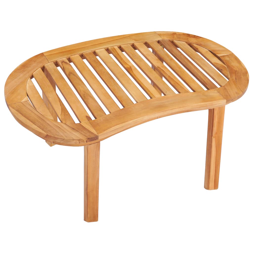 Couchtisch 90×50×45 cm Teak Massivholz - Pazzar.ch