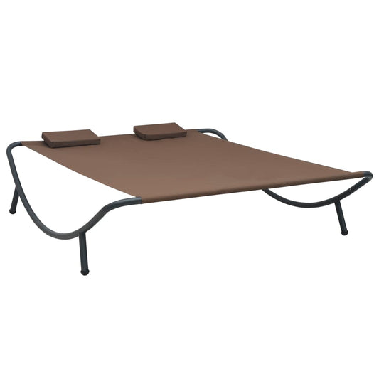 Outdoor-Loungebett Stoff Braun - Pazzar.ch