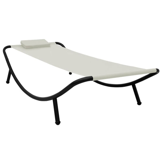 Gartenbett Creme 200 x 90 cm Stahl - Pazzar.ch