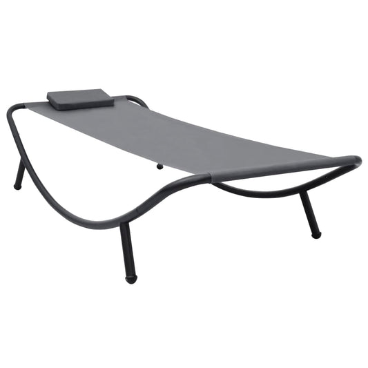 Gartenbett Grau 200×90 cm Stahl - Pazzar.ch