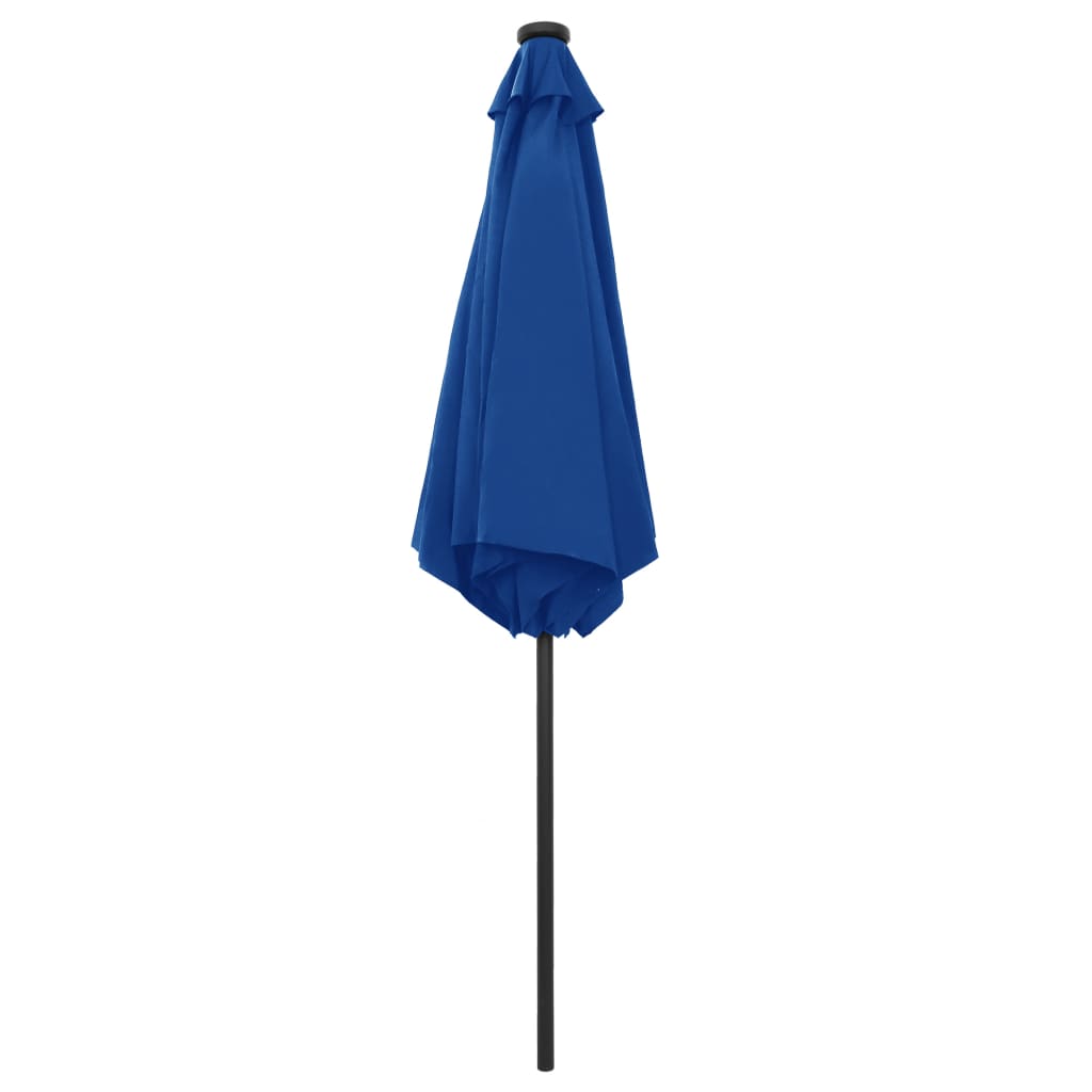 Sonnenschirm mit LED-Leuchten & Aluminium-Mast 270 cm Azurblau - Pazzar.ch