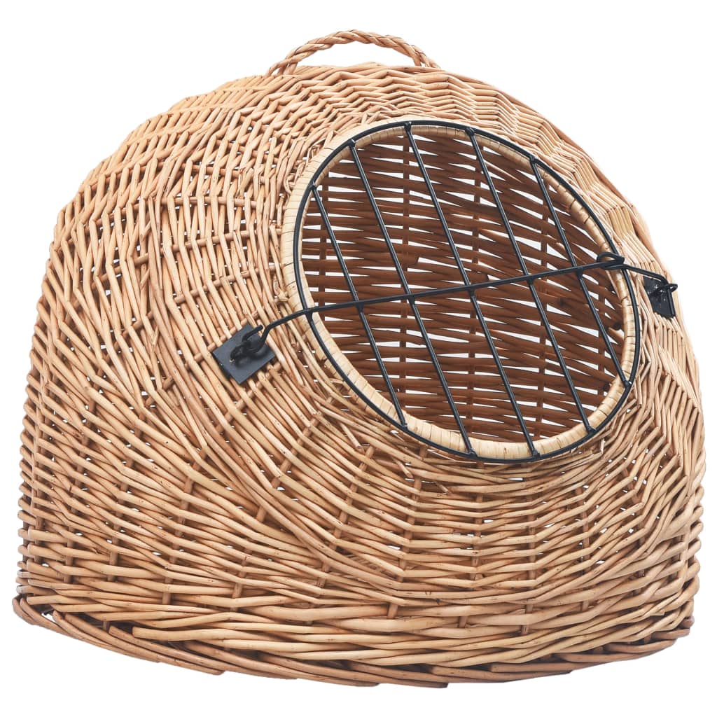 Katzen-Transportkorb 45x35x35 cm Natürliche Weide - Pazzar.ch