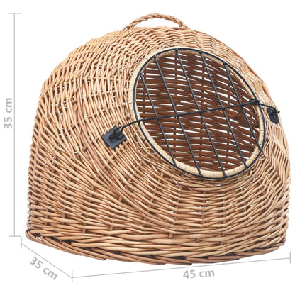 Katzen-Transportkorb 45x35x35 cm Natürliche Weide - Pazzar.ch