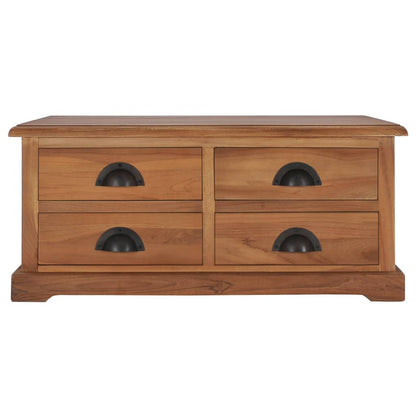 Couchtisch 68 x 68 x 30 cm Teak Massivholz - Pazzar.ch