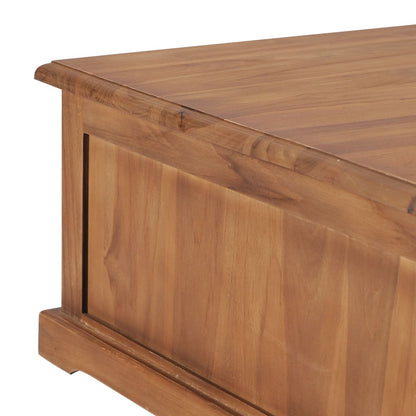 Couchtisch 68 x 68 x 30 cm Teak Massivholz - Pazzar.ch