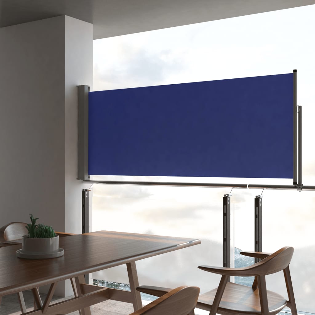 Ausziehbare Seitenmarkise 100x300 cm Blau - Pazzar.ch