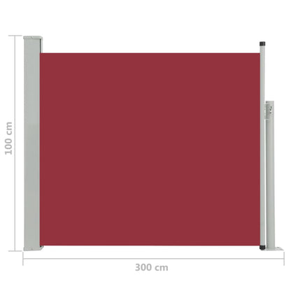 Ausziehbare Seitenmarkise 100x300 cm Rot - Pazzar.ch