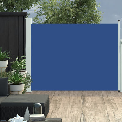 Ausziehbare Seitenmarkise 140×500 cm Blau - Pazzar.ch