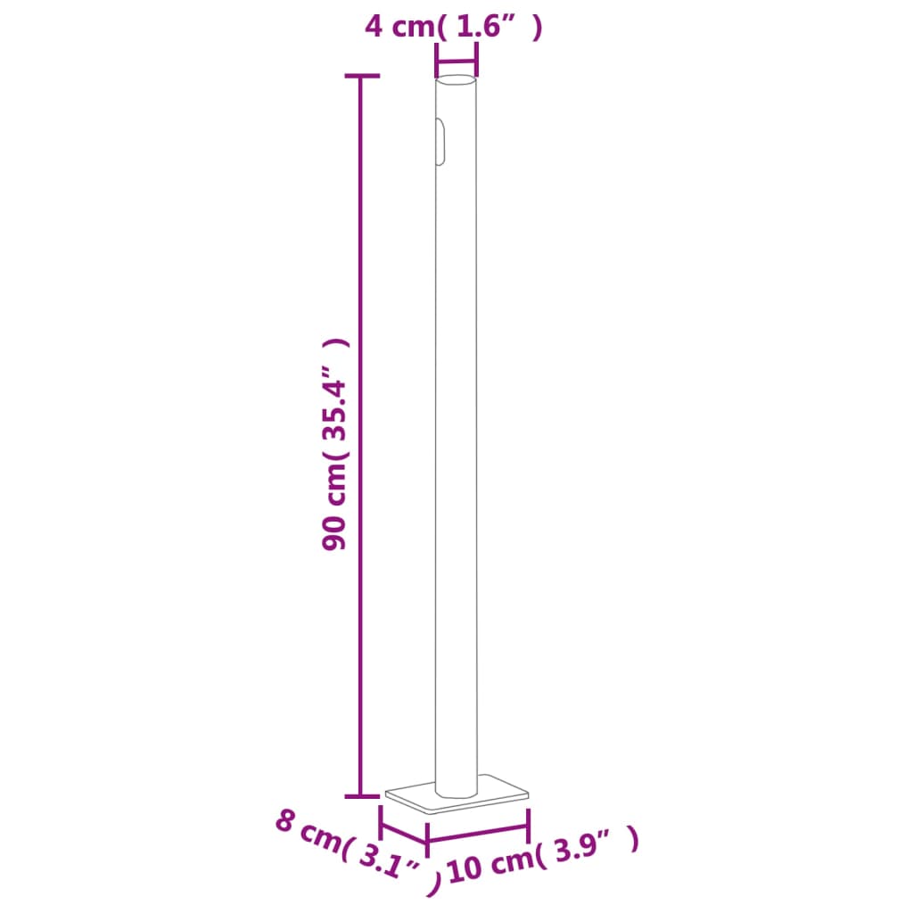 Ausziehbare Seitenmarkise 140×500 cm Rot - Pazzar.ch