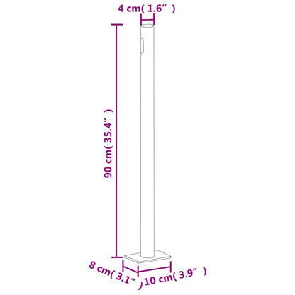 Ausziehbare Seitenmarkise 140×500 cm Rot - Pazzar.ch