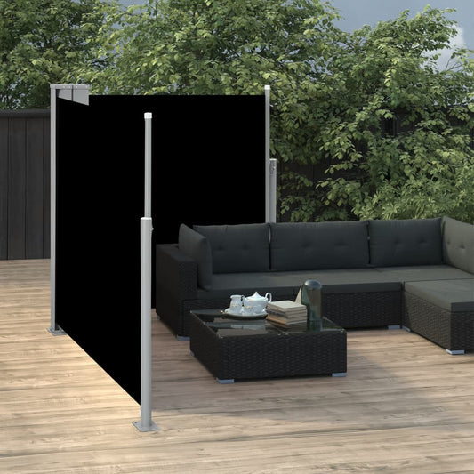 Ausziehbare Seitenmarkise Schwarz 100 x 600 cm - Pazzar.ch
