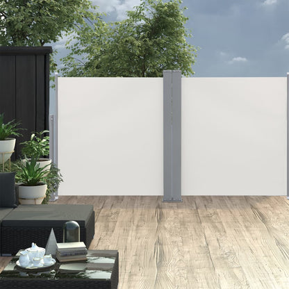 Ausziehbare Seitenmarkise Cremeweiß 120 x 600 cm - Pazzar.ch