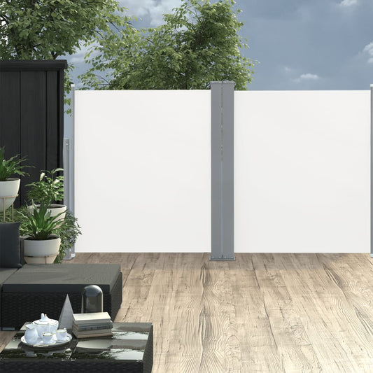 Ausziehbare Seitenmarkise Doppelt 170 x 600 cm Creme - Pazzar.ch
