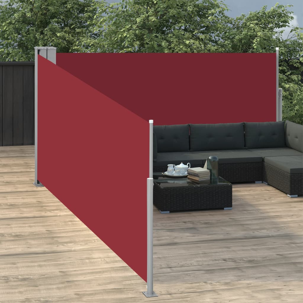 Ausziehbare Seitenmarkise Rot 120 x 1000 cm - Pazzar.ch