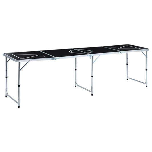 Klappbarer Bier-Pong-Tisch 240 cm Schwarz - Pazzar.ch