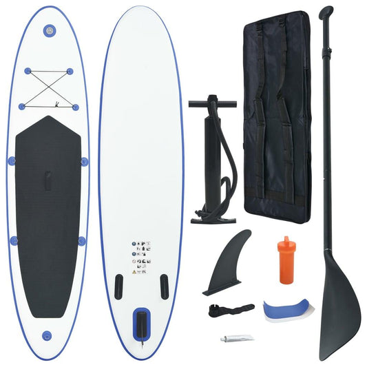 Stand Up Paddle Surfboard SUP Aufblasbar Blau und Weiß - Pazzar.ch
